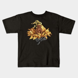 Sunflower Seeds Celebrating Black History Juneteenth Kids T-Shirt